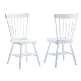 Worldwide Homefurnishings Spindle Wooden Dining Chair in White 202 898