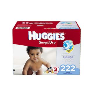 Huggies Snug & Dry Diapers, Size 3, 222 Count    Kimberly Clark Corp.