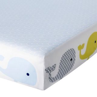 add to registry for Circo® Duo Print Fitted Sheet   Whales n Waves