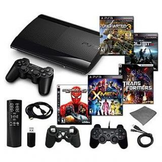 Sony Playstation 3 Slim 250GB Mega Bundle with 4 Games and Accessories