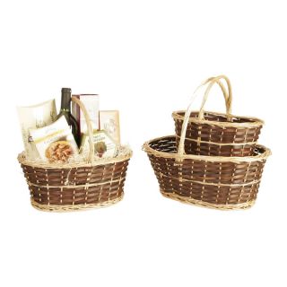 Two Tone Willow Baskets (Set of Three)