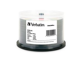 Verbatim 4.7GB 8X DVD+R 50 Packs Spindle DataLifePlus Shiny Silver Disc Model 95052