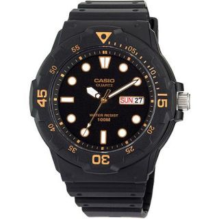 Casio Men's Analog Dive Style Watch, Black Resin