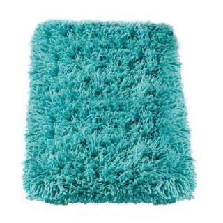 Home Decorators Collection Ultimate Shag Turquoise 3 ft. 6 in. x 5 ft. 6 in. Area Rug 3311430375