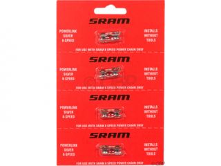 SRAM Powerlink Bicycle Chain Connector   4 Pack (Gold   9 Speed)