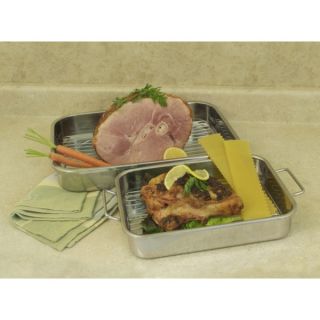 ExcelSteel 4 piece All in One Lasagna Pan and Roasting Pan with Rack