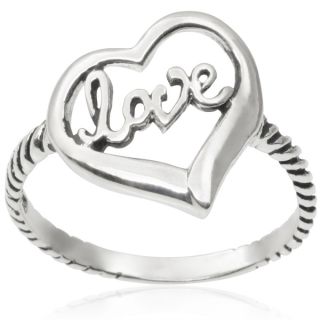 Journee Collection Sterling Silver Love Ring   16266484  
