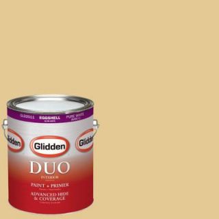Glidden DUO 1 gal. #HDGY37 Sunnybrook Yellow Eggshell Latex Interior Paint with Primer HDGY37 01E