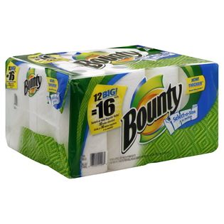 Bounty Paper Towels, Big Rolls, Select A Size, White, Two Ply, 6 rolls
