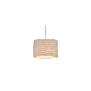 Cascadia Lighting 13 in W Nia White Pendant Light with Textured Shade