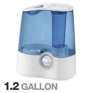 Vicks V5100NS Ultrasonic Humidifier   1.2 Gallon Capacity, Removable Tank, Vapor Therapy, Scent Pad Heater, Directional Mist Outlet