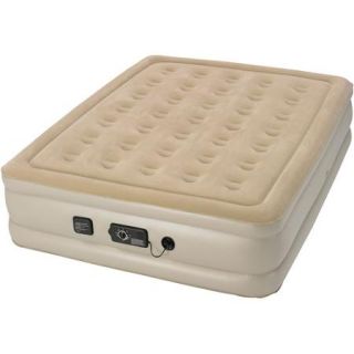 Serta Raised Air Bed with NeverFlat AC Pump, Queen