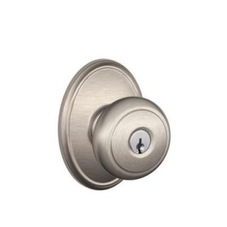 Schlage Wakefield Collection Satin Nickel Andover Keyed Entry Knob F51A AND 619 WKF