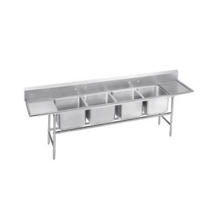 940 Series Seamless Bowl 4 Compartment Scullery Sink by Advance Tabco
