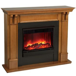 Real Flame  Ashley Indoor Electric Fireplace in Oak 45.5Hx48Wx14D