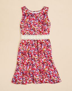 AQUA Girls' Orchid Print Dress   Sizes S XL