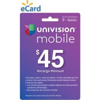 Univision Mobile $45 Card 