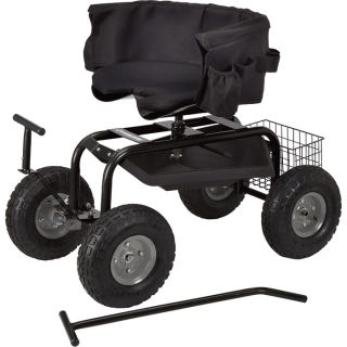 Strongway Deluxe Rolling Garden Seat with Easy Change Turnbars  Yard Carts