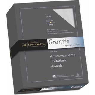 Southworth Granite Specialty Paper, Gray, 8.5" x 11", 25 Percent Cotton, 500 Pack