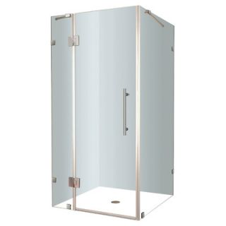 Avalux 40 x 30 x 72 Completely Frameless Hinged Shower Enclosure by