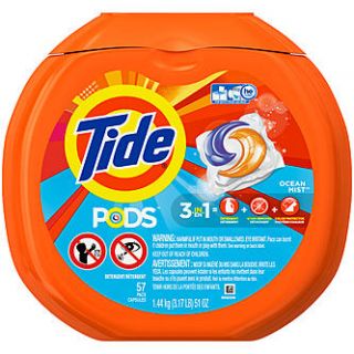 Tide Tide PODS Laundry Detergent, Ocean Mist, 57 count, Designed for