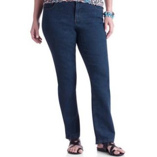 Just My Size Women's Plus Size Slimming Classic Fit Straight Leg Jeans With Tummy Control, Available in Regular and Petite Lengths