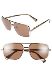 Lanvin 56mm Rectangular Navigator Sunglasses