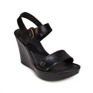 Born® "Lenore" Leather Platform Wedge Sandal   7886440