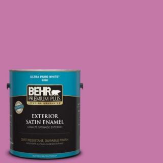 BEHR Premium Plus 1 gal. #680B 5 Strawberry Freeze Satin Enamel Exterior Paint 934001