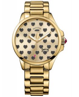 Juicy Couture Womens Jetsetter Gold Tone Bracelet Watch 38mm 1901252