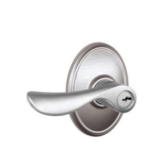 Schlage Wakefield Collection Satin Chrome Champagne Keyed Entry Lever F51A CHP 626 WKF