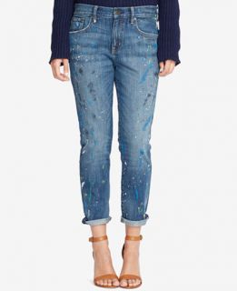 Lauren Ralph Lauren Paint Splattered Boyfriend Jeans   Jeans   Women