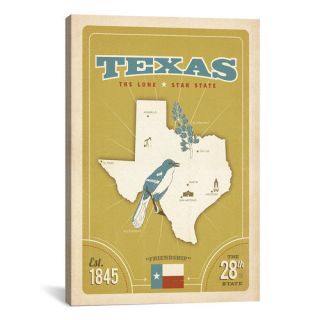 iCanvas 'The Lone Star State   Texas ll' by Anderson Design Group Vintage Advertisement on Canvas