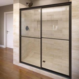 Basco Deluxe 54 in. x 71 1/2 in. Framed Sliding Shower Door in Oil Rubbed Bronze 7150 54CLOR