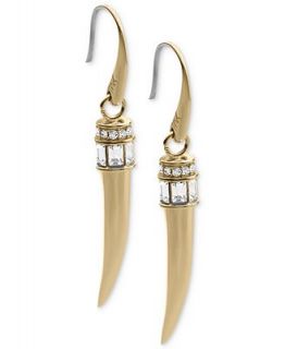 Michael Kors Earrings, Gold Tone Tusk Drop Earrings