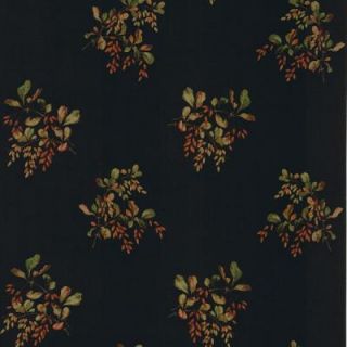 The Wallpaper Company 56 sq. ft. Black Back Country Bouquet Wallpaper WC1283177