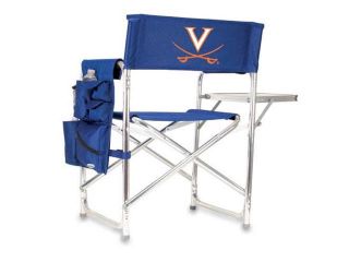 Picnic Time PT 809 00 138 592 0 Virginia Cavaliers Embroidered Sports Chair in Navy