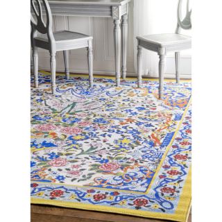 nuLOOM Fancy Floral Persian Tiles Multi Rug (75 x 82)   17535730