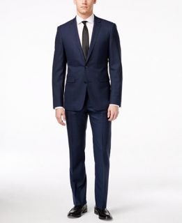 Vince Camuto Mens Slim Fit Electric Blue Wool Suit   Suits & Suit