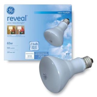 GE Reveal 65 Watt Incandescent BR30 Reveal Flood Light Bulb (2 Pack) 65BR30FLRVTBX2/6