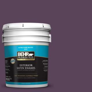 BEHR Premium Plus 5 gal. #T11 3 Strike A Pose Satin Enamel Exterior Paint 934005