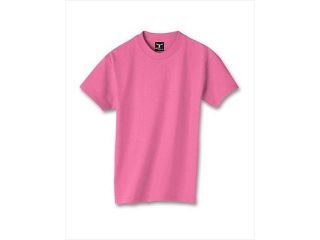 Hanes 5380 Kid Beefy T T Shirt Pink Large