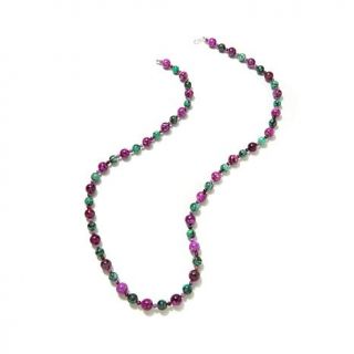 Jay King Purple and Green Plume Stone Beaded 36" Necklace   1828966