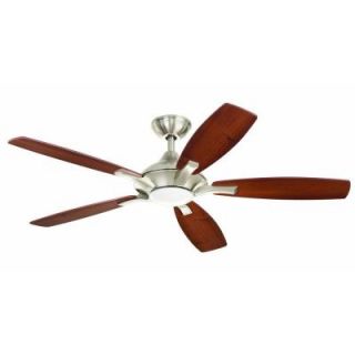 Home Decorators Collection Petersford 52 in. LED Brushed Nickel Ceiling Fan 14425