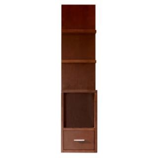 Schon Vero 11 in. W x 9.8 in. D x 46.5 in. H Wall Mounted Linen Cabinet in Chocolate SC70023