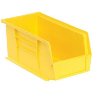 Edsal 1.3 Gal. Stackable Plastic Storage Bin in Yellow (12 Pack) PB8502Y