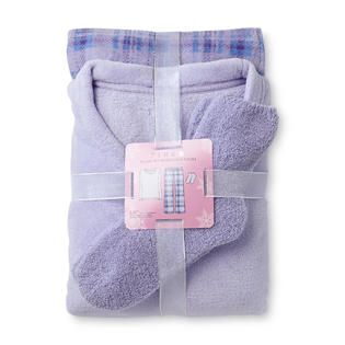 Pink K   Womens Pajama Shirt, Pants & Socks   Plaid