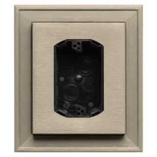 Builders Edge 7 in. x 8 in. #049 Almond Electrical Mounting Block 130110010049