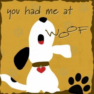 You Had Me at Woof Poster Print by Anna Quach (12 x 12)
