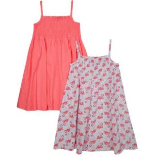 George UK Girls Ruched Summer Dress, 2 Pack